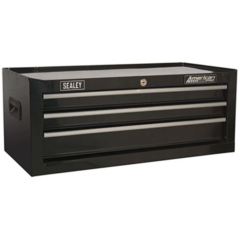 Sealey AP223B American PRO Mid-Box Tool Chest 3 Drawer - Black