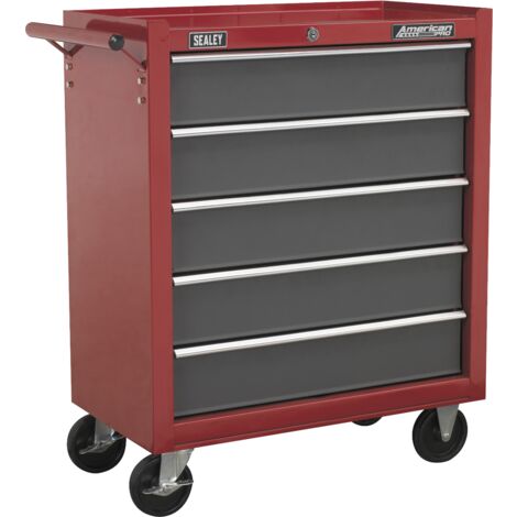 Sealey AP22505BB American PRO® Rollcab 5 Drawer - Red/Grey