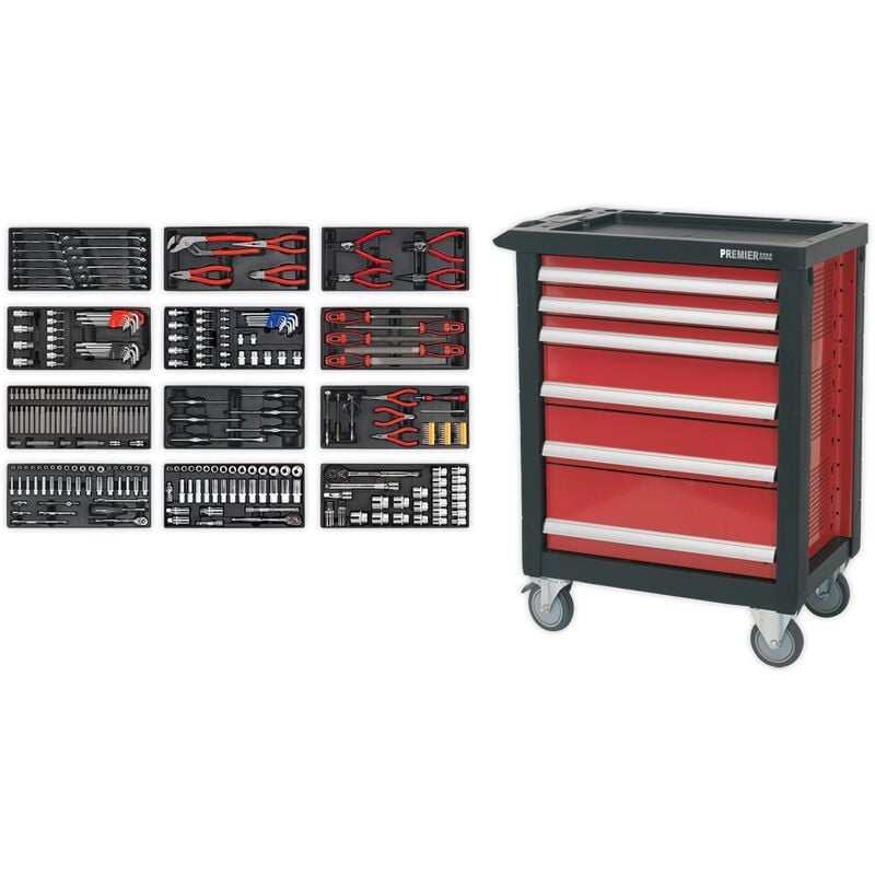 Sealey - Rollcab 6 Drawer with Ball-bearing Slides With298 Piece Tool Kit