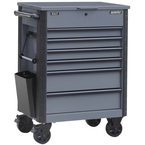 Sealey AP266G Superline Pro Tool Trolley 6 Drawer - Grey