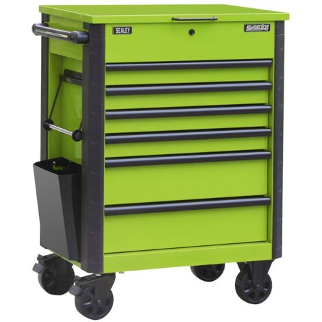 Sealey AP266HV Superline Pro Tool Trolley 6 Drawer - Green