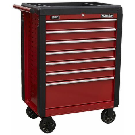 Sealey AP3407 Rollcab 7 Drawer with Ball-Bearing Slides - Red