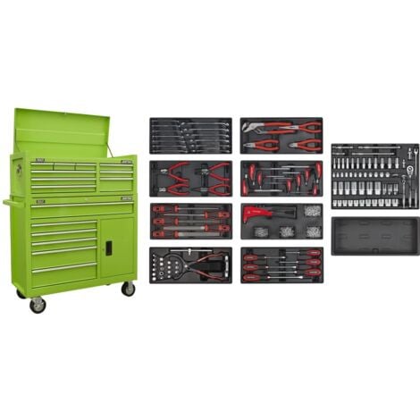 Sealey AP41STACKHVCOMBO American PRO Tool Chest Combination with 117pc Tool Kit - Green