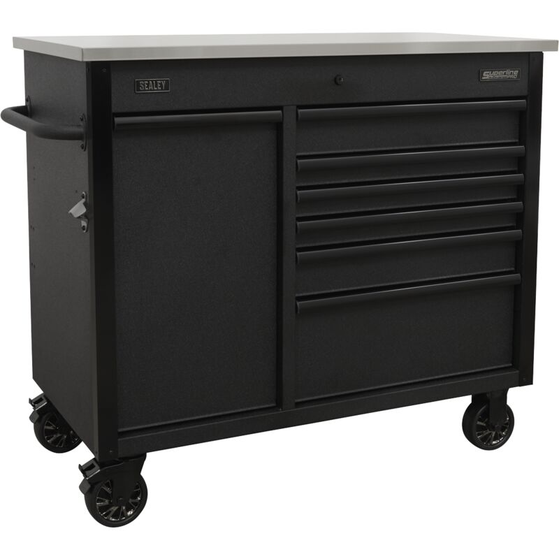Sealey - AP4206BE Superline pro® Mobile Tool Cabinet with Power Tool Charging Drawer 1120mm