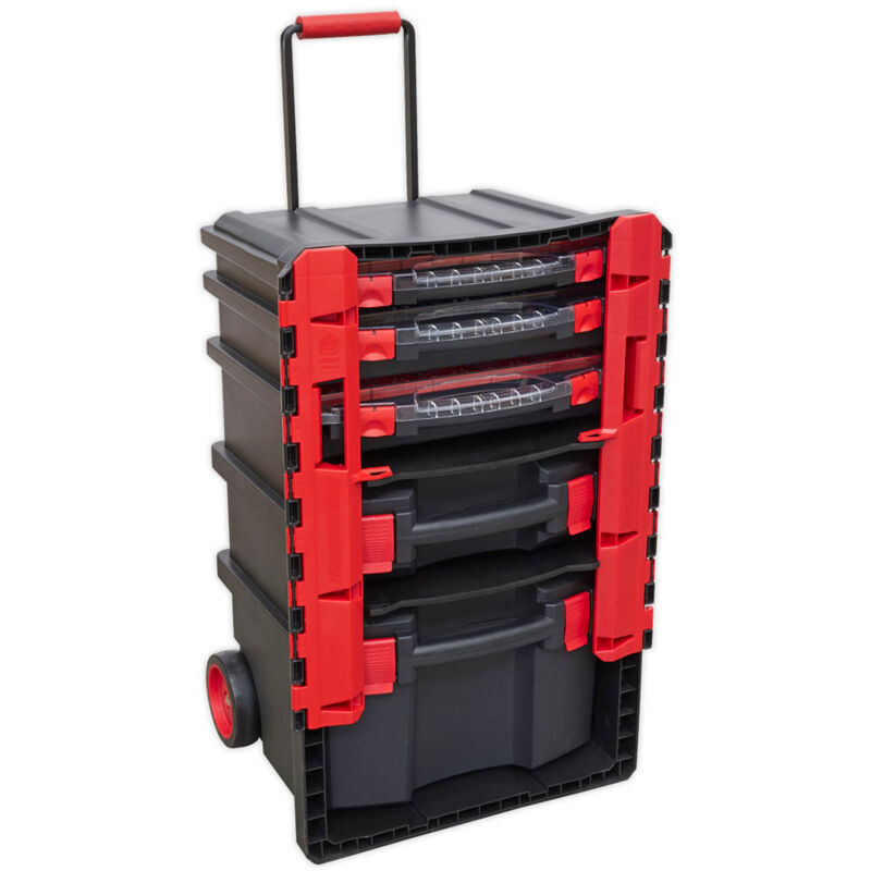 AP860 Professional Mobile Toolbox with 5 Removable Storage Cases - Sealey