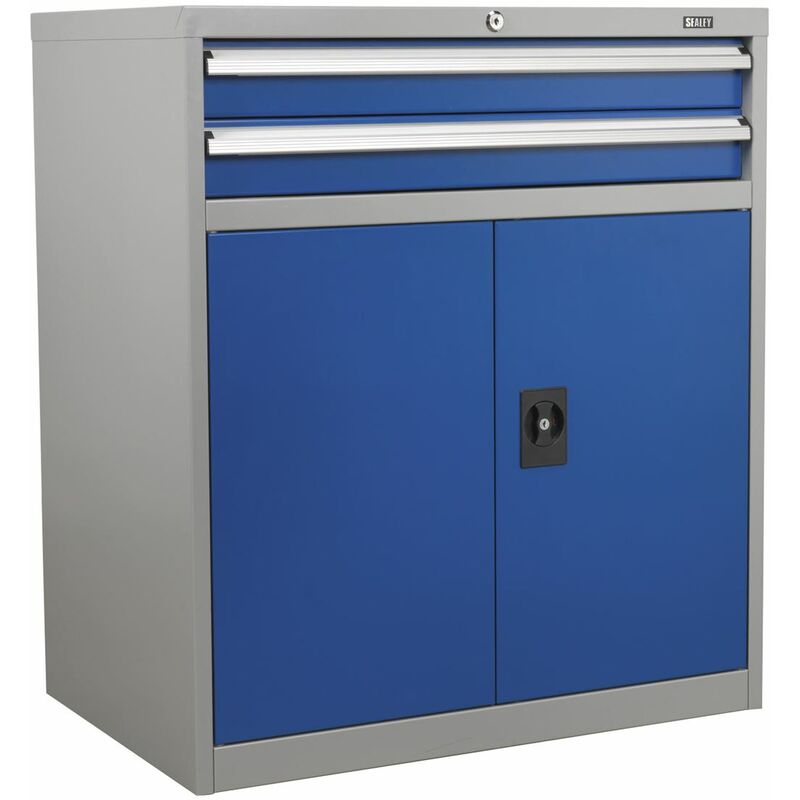 Sealey - Industrial Cabinet 2 Drawer & 1 Shelf Double Locker API8810