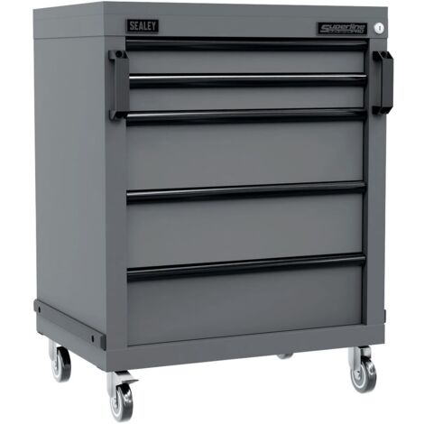Sealey APMS34BE Superline PRO Black Edition Modular Mobile Cabinet 5 Drawer 650mm