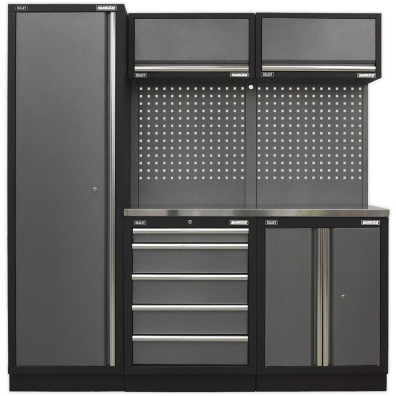 Sealey - APMSSTACK02SS Superline PRO® Storage System with Stainless Worktop 1.96m