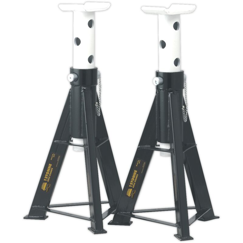 Sealey - AS12 Premier Axle Stands (Pair) 12 Tonne Capacity per Stand High Level