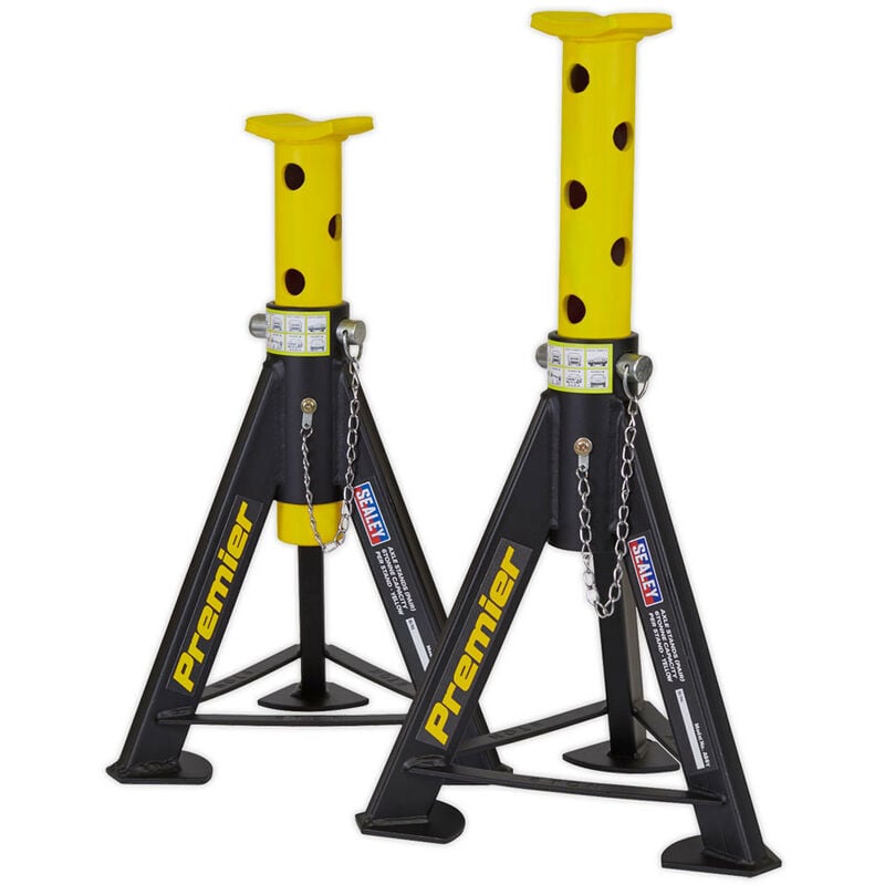 AS6Y Axle Stands (Pair) 6tonne Capacity per Stand - Yellow - Sealey