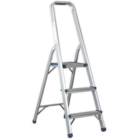 Sealey ASL3S Step Ladder 3-Tread Aluminium - EN 131
