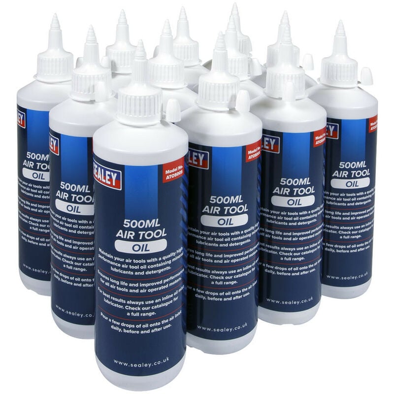 ATO/500 Air Tool Oil 500ml Pack of 12 - Sealey