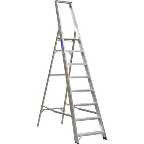 Sealey AXL8 Industrial Step Ladder 8-Tread Aluminium - BS EN 131