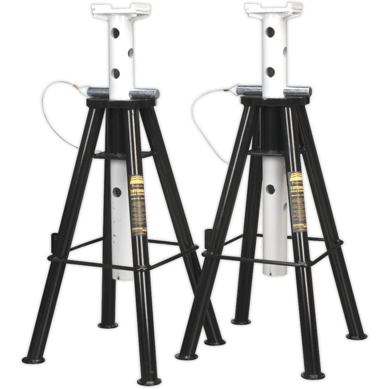 Sealey - AS10H Axle Stands (Pair) 10tonne Capacity per Stand High Level