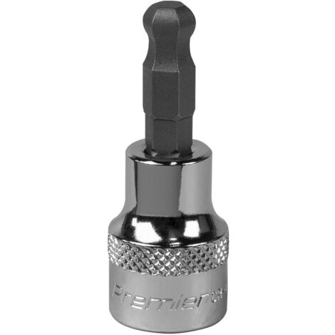 Sealey Ball-End Hex Socket Bit 7mm 3/8""Sq Drive SBBH005