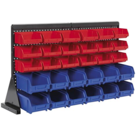 Sealey Bench Mounting Bin Storage System with 30 Bins TPS1218