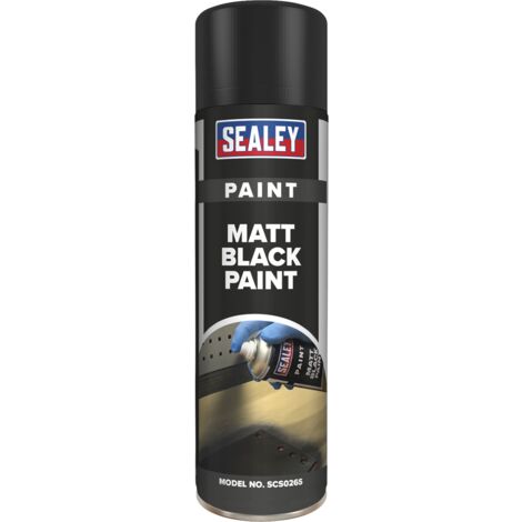 Sealey Black Matt Paint 500ml Pack of 6 SCS026