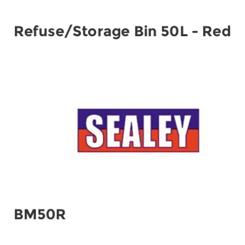 Sealey - Refuse/Storage Bin 50L - Red