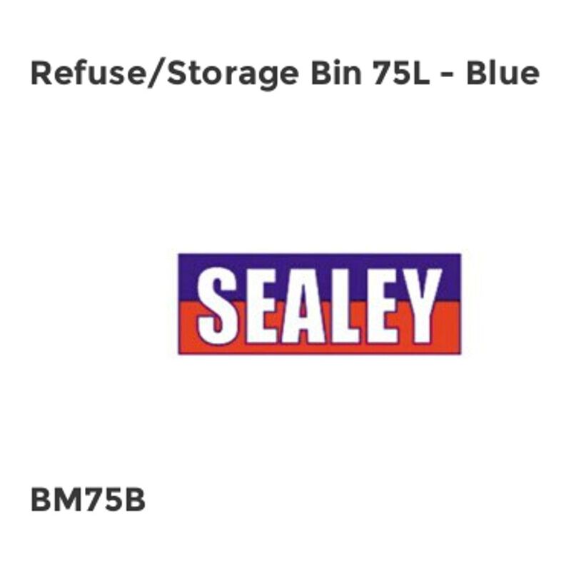 Sealey - Refuse/Storage Bin 75L - Blue