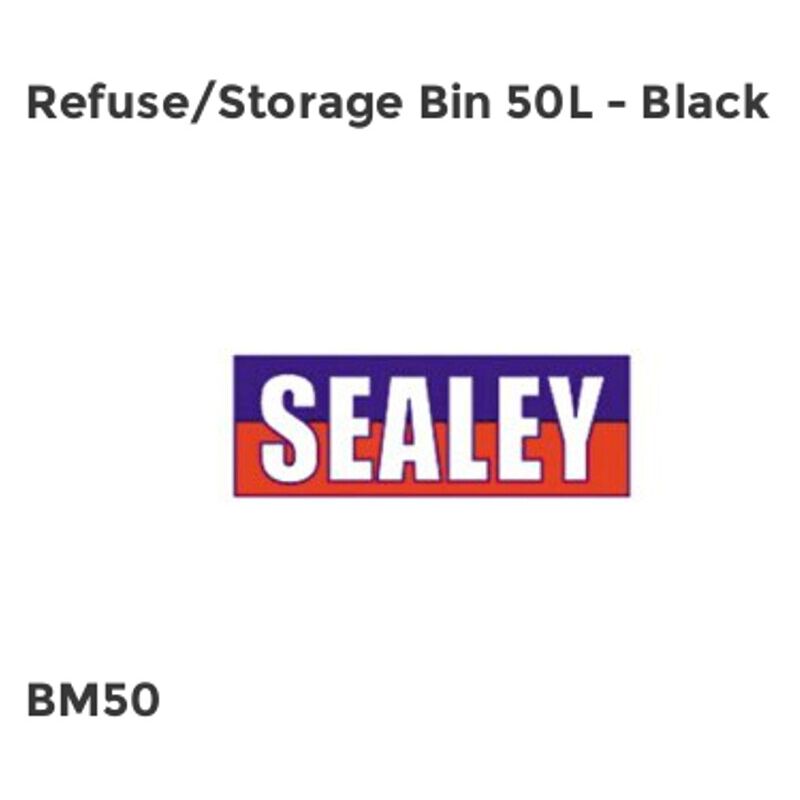 Sealey Refuse/Storage Bin 50L - Black