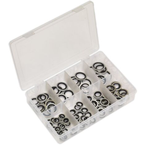 Sealey Bonded Seal (Dowty Seal) Assortment 88pc AB010DS