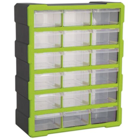 Sealey Cabinet Box 18 Drawer - Green/Black APDC18HV