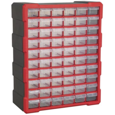 Sealey Cabinet Box 60 Drawer - Red/Black APDC60R