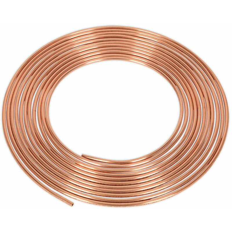 CBP002 Brake Pipe Copper Tubing 22 Gauge 3/16' x 25ft BS EN 12449 C106 - Sealey