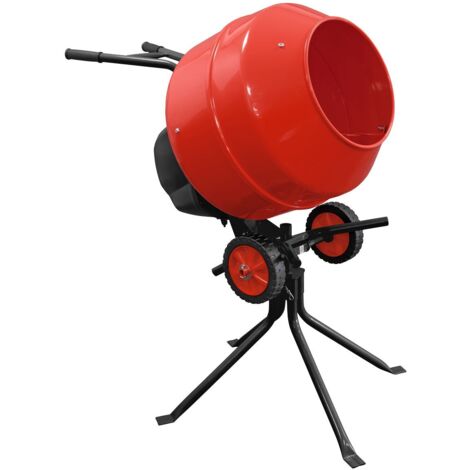 Cement mixer 125L 550W – CMX125 – Powerful insulated motor – Large 79L mixing capacity – Easy portability with 200mm wheels – Sealey