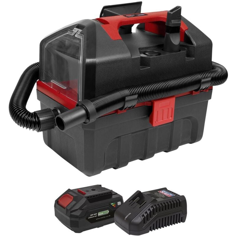 Sealey - CP20VWDVKIT1 SV20 Series 10L Cordless Wet & Dry Vacuum Kit 20V 4Ah