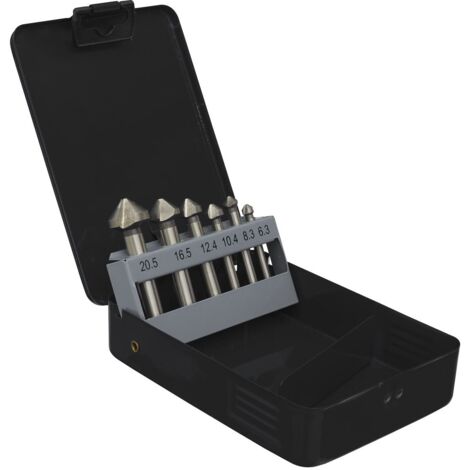 Sealey Countersink Bit Set 6pc - 3 x V Flutes CSSET6V