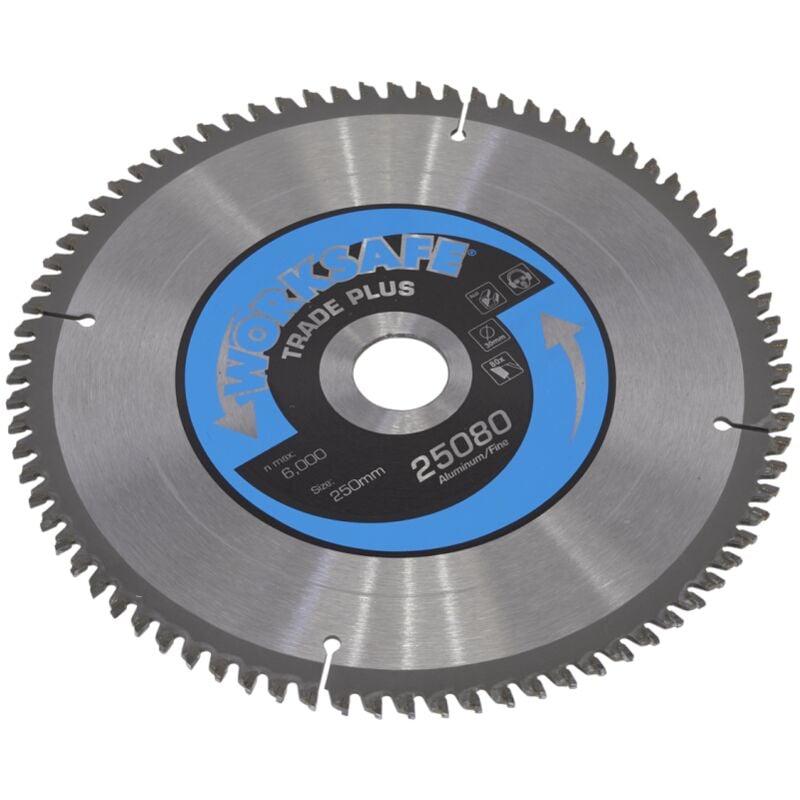 Sealey - Aluminium Cutting tct Saw Blade 250 x 30mm - 80TPU