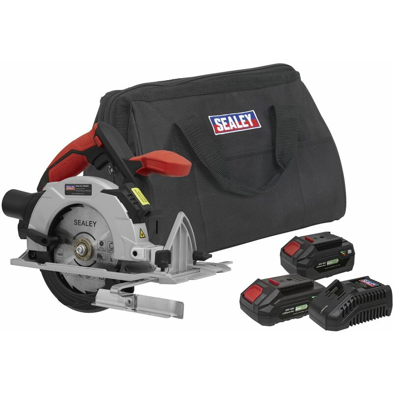 Sealey - Circular Saw Kit 20V SV20 Series �150mm - 2 Batteries CP20VCSKIT