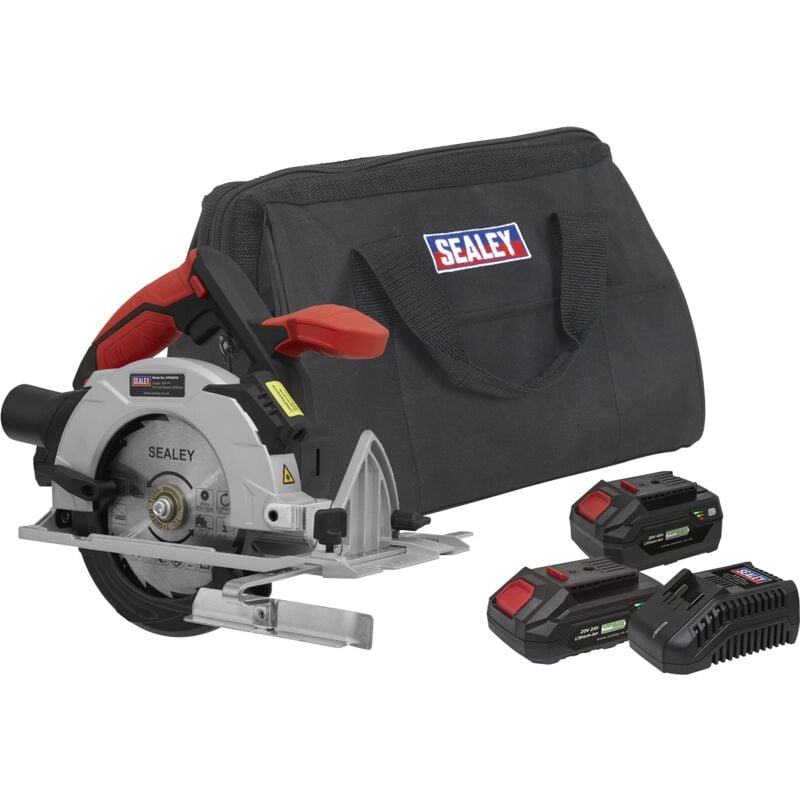 CP20VCSKIT SV20 Series 150mm Cordless Circular Saw Kit 20V - 2 Batteries - Sealey