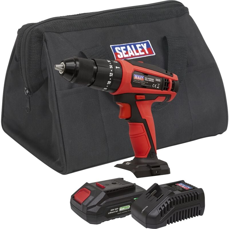 CP20VDDKIT1 SV20 Series 13mm Cordless Combi Drill Kit 20V 2Ah - Sealey