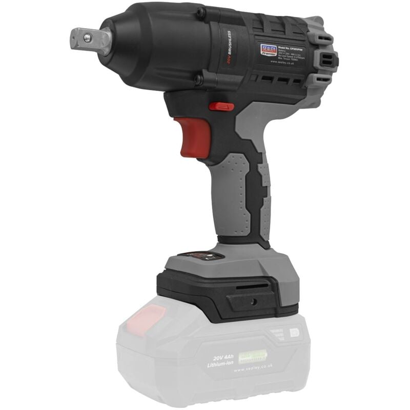 Sealey - Brushless Impact Wrench 20V SV20 Series 1/2''Sq Drive - Body Only CP20VPIW