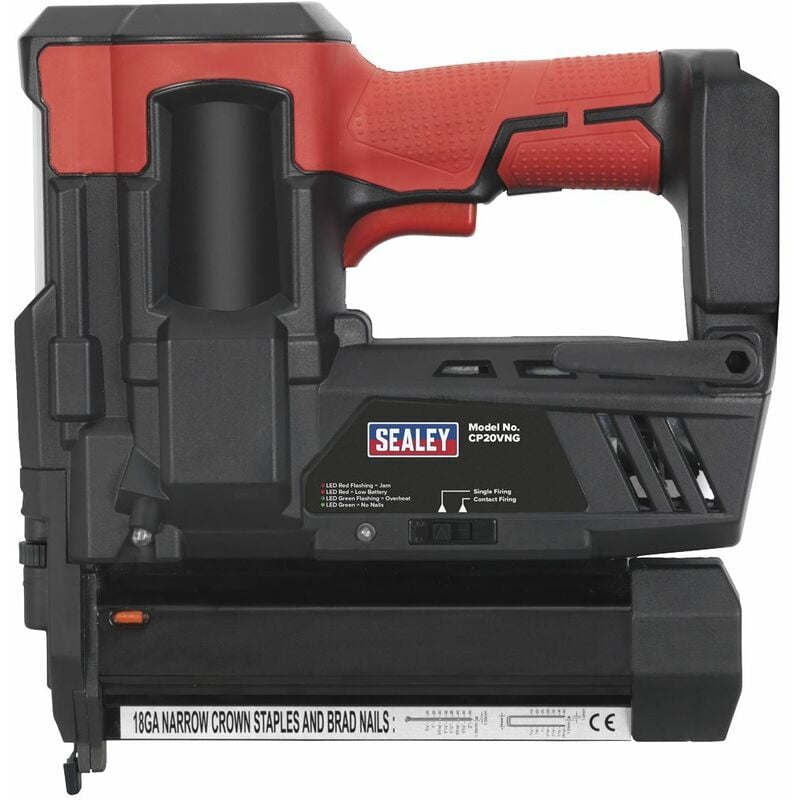 Sealey - Cordless Nail/Staple Gun 18G 20V SV20 Series - Body Only CP20VNG