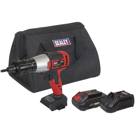 Sealey CP20VNRKIT1 SV20 Series Brushless Cordless Nut Riveter 20V 2Ah