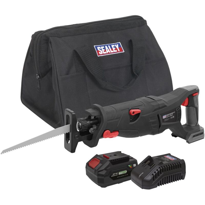 Sealey - CP20VRSXKIT1 Premier SV20 Series Brushless Cordless Reciprocating Saw 20V 4Ah Kit