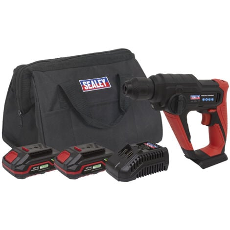 Sealey CP20VSDSKIT Cordless Rotary Hammer Drill Kit 20V SDS Plus - 2 Batteries