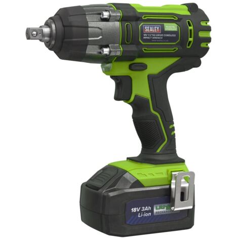Sealey CP400 18V 1/2&quot Square Drive Impact Wrench Kit HI-VIS (1 x 3.0Ah Li-ion Battery, Charger & Case)