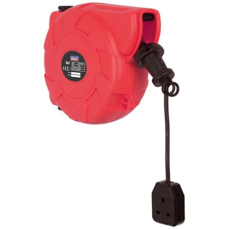 Sealey CRM101 Cable Reel System Retractable 10m 1 x 230V Socket