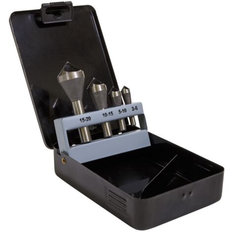 Sealey CSSET4O 90 Slotted Deburring Countersink Drill Bit Set 4pc