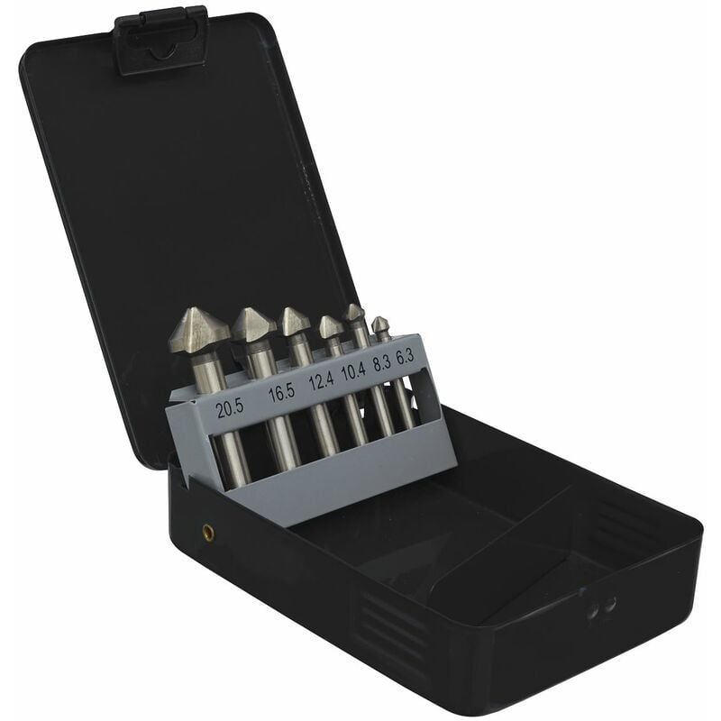 Sealey - Countersink Bit Set 6pc - 3 x v Flutes CSSET6V