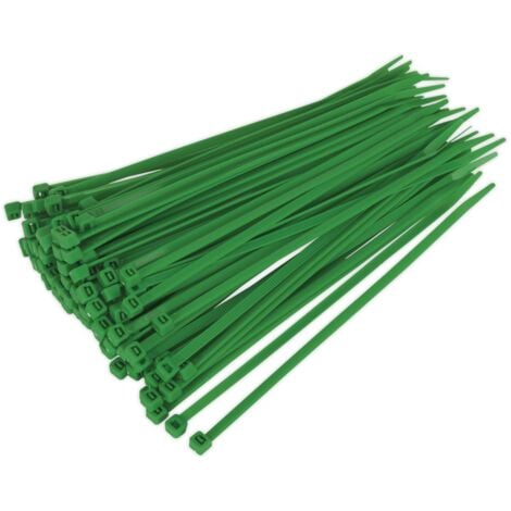 Sealey CT20048P100G Cable Tie 200 x 4.4mm, Green - Pack of 100
