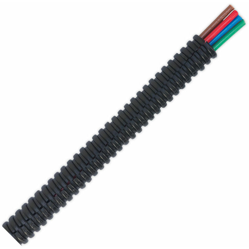 CTS07100 Convoluted Cable Sleeving Split Ø7-10mm 100m - Sealey
