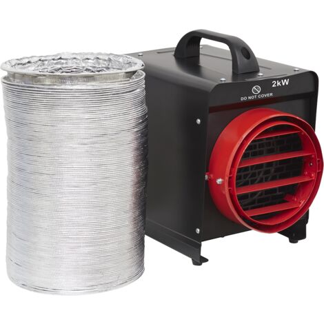 Sealey DEH2001 Industrial Fan Heater with Ducting 2kW