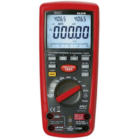 Sealey Digital Automotive Multimeter/Insulation Tester for Hybrid/Electric Vehicles TA320