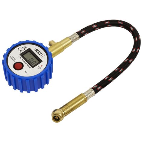 Sealey Digital Tyre Pressure Gauge with Leader Hose & Quick Release TST/PG981