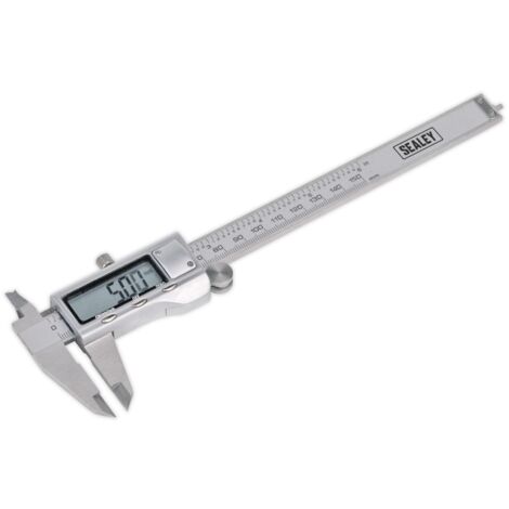 Sealey Digital Vernier Caliper 0-150mm(0-6"") Stainless Steel AK9621EV